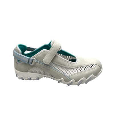 Allrounder NIRO scarpa donna sneaker ballerina grigio chiaro ghiaccio  mary jane traforata soletta estraibile