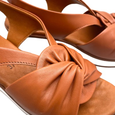 SUSIMODA 2005 sandalo cuoio marrone per donna con rouge zeppa SUPER SOFT platform 34 42