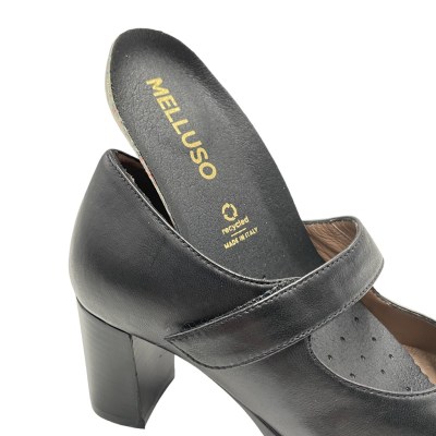 MELLUSO special numbers Shoes black leather heel 6 cm