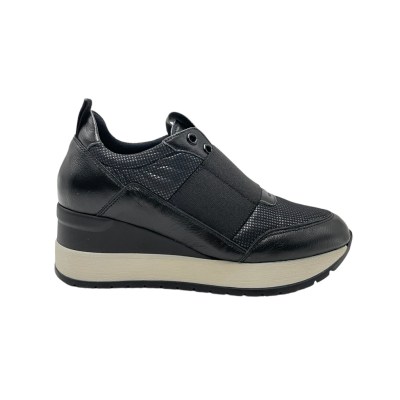 MELLUSO sneakers in pelle colore nero tacco medio 4-7 cm   donna  made in italy 34 numeri speciali    