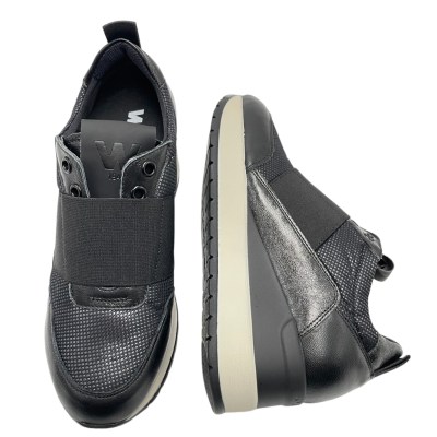 MELLUSO sneakers in pelle colore nero tacco medio 4-7 cm   donna  made in italy 34 numeri speciali    