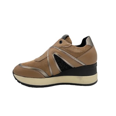 MELLUSO sneakers in pelle colore marrone tacco medio 4-7 cm   donna made in italy 34 numeri speciali    