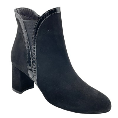 MELLUSO stivali alla caviglia in camoscio colore nero tacco medio 4-7 cm   donna made in italy 33,34 numeri speciali    