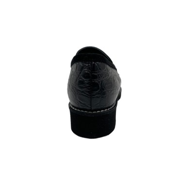 Angela Calzature Numeri Speciali mocassini in pelle colore nero tacco basso 1-4 cm   donna made in italy 32,33,34 numeri speciali    
