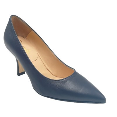 Angela Calzature Elegance special numbers Shoes Blue leather heel 7 cm