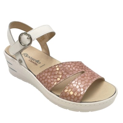 Riposella sandali in pelle colore rosa tacco medio 4-7 cm   comodità e materiali di qualità     