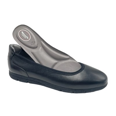 TAMARIS ballerine in pelle colore nero tacco basso 1-4 cm   donna numeri 43,44,45 numeri speciali    