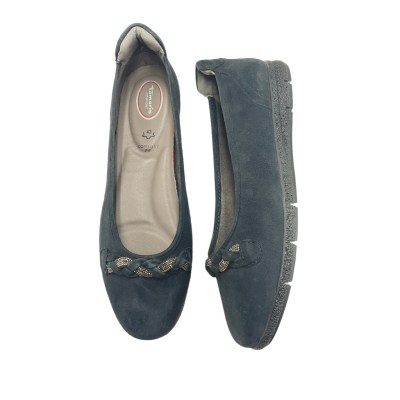 TAMARIS ballerine in camoscio colore blu tacco basso 1-4 cm   donna numeri 43,44,45 numeri speciali    