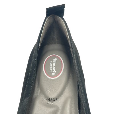 TAMARIS special numbers Shoes black chamois heel 2 cm