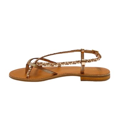 Les Tropeziennes sandali in pelle colore oro tacco basso 1-4 cm   semplicità, qualità e raffinatezza     