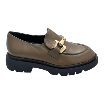 MELLUSO  R45373 MOCASSINO accollato per donna verde 36 37 38 39 40 41 42 con grande morsetto