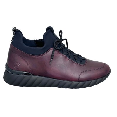 REMONTE D5977-35  sneaker SLIPON scarpa donna elasticizzata bordeaux soletta estraibile 40 41 42 43 44 45