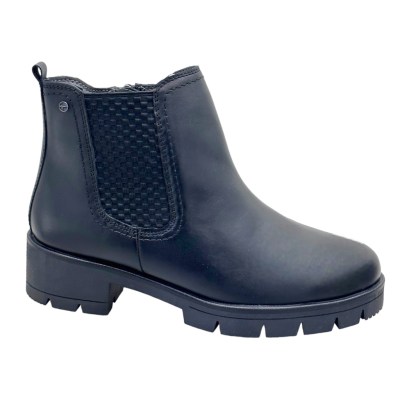 TAMARIS stivaletto ANKLE BOOT nero cerniera 8-85412-41 001 soletta estraibile