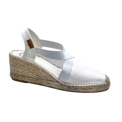 Toni Pons TER espadrillas BIANCA basic  con elastico incrociato sandalo chiuso Vegan