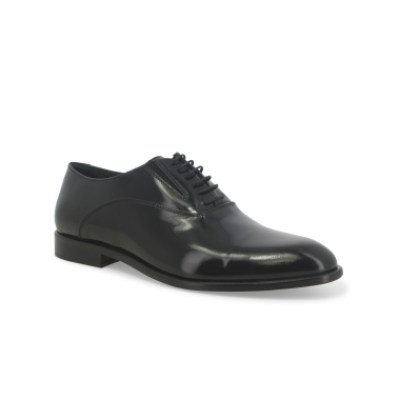 MELLUSO  scarpa per uomo classica allacciata forma large sposo elegance nera in pelle spazzolata vernice fondo cuoio DERBY