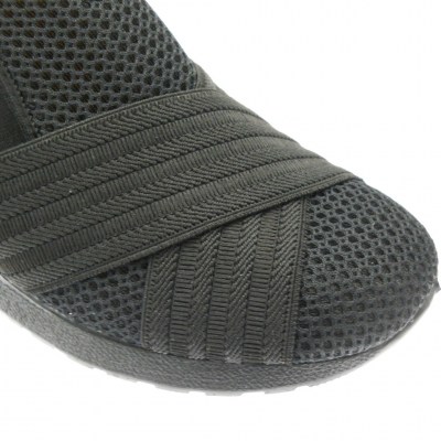 Emanuela 2873 sneaker slip on nera  plantare fisioterapia super soft elasticizzata