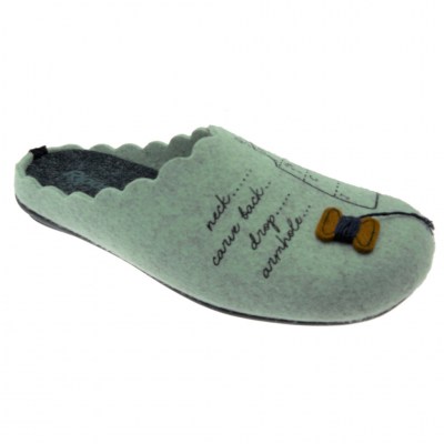 Riposella 4568 slipper with boiled wool fancy removable plantar tailor