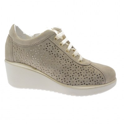 Riposella 69141 sneaker beige plantare lacci lampo