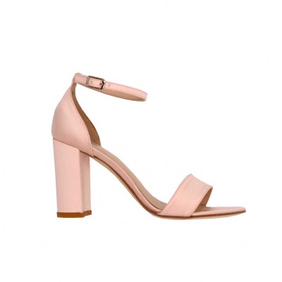 Angela Calzature Elegance sandali in raso colore rosa tacco alto 8-11 cm  Tomaia Raso  numeri standard    