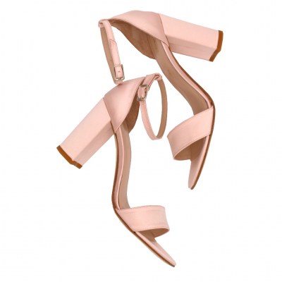 Angela Calzature Elegance standard numbers Shoes Pink satin heel 9 cm