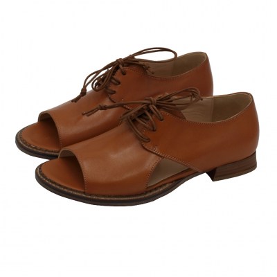 Angela Calzature standard numbers Shoes marrone leather heel 2 cm