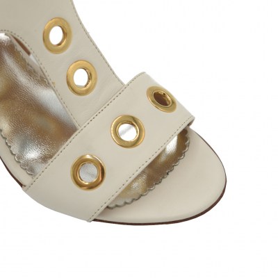 Angela Calzature standard numbers Shoes Beige leather heel 5 cm