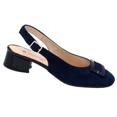 Confort sandali in camoscio colore blu tacco basso 1-4 cm    numeri standard    