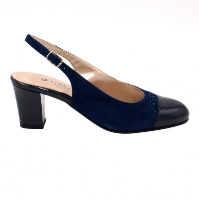 Confort sandali in camoscio colore blu tacco medio 4-7 cm    numeri standard    