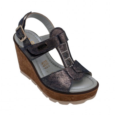 Angela Calzature Numeri Speciali sandali in pelle colore grigio tacco alto 8-11 cm   Numeri 32/33 numeri speciali    