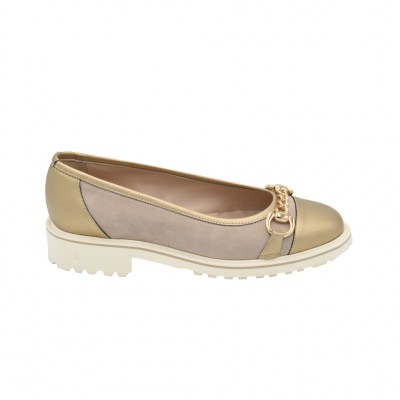 Calzaturificio Le Tulip ballerine in pelle colore beige tacco basso 1-4 cm   Numeri dal 33 al 43 numeri speciali    