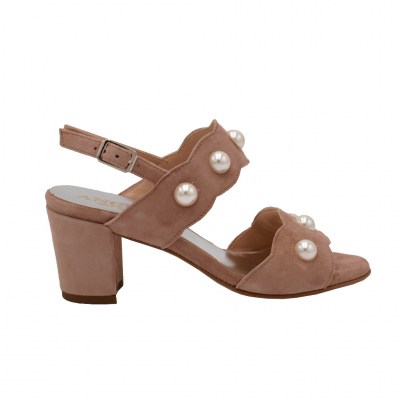 Angela Calzature Numeri Speciali sandali in camoscio colore rosa tacco medio 4-7 cm   Numeri 32/34 numeri speciali    