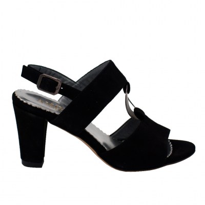Angela Calzature Numeri Speciali sandali in pelle colore nero tacco medio 4-7 cm   Numeri 32/34 numeri speciali    