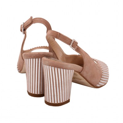 Angela Calzature Numeri Speciali sandali in camoscio colore rosa tacco alto 8-11 cm   Numeri 33/34 numeri speciali    