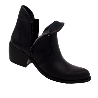 Angela Calzature standard numbers Shoes black leather heel 4 cm