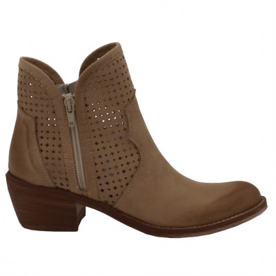 Angela Calzature stivali da cowboy in pelle colore beige tacco basso 1-4 cm    numeri standard    