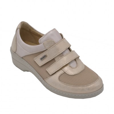 SUSIMODA sneakers in pelle colore beige tacco basso 1-4 cm   Ortopedico numeri standard    
