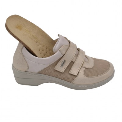 SUSIMODA sneakers in pelle colore beige tacco basso 1-4 cm   Ortopedico numeri standard    