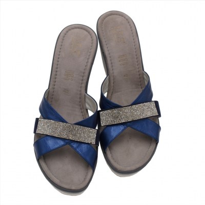 Angela Calzature Numeri Speciali sandali in pelle colore bluette tacco alto 8-11 cm   Numero 43 numeri speciali    