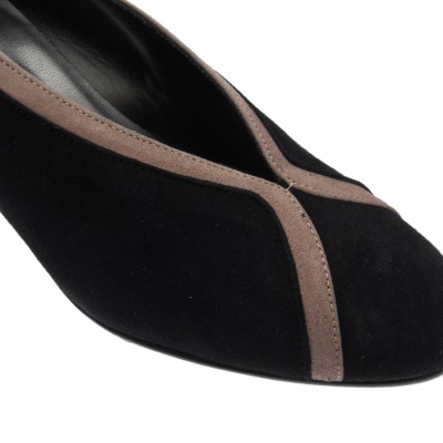 SOFFICE SOGNO 20611  scarpa donna decoltè nero bordo rosa