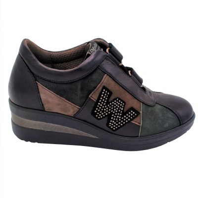 MELLUSO sneakers in pelle colore bronzo tacco basso 1-4 cm   nr.33 numeri speciali    