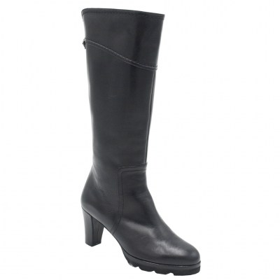 Angela Calzature Numeri Speciali stivali a metà polpaccio in pelle colore nero tacco basso 1-4 cm   nr 32 numeri speciali    