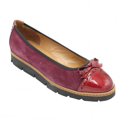 Angela Calzature Numeri Speciali ballerine in camoscio colore bordeaux tacco piatto fino a 1 cm   nr 34 numeri speciali    