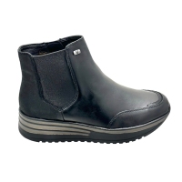 VALLEVERDE 36262 stivaletto ankle boot  scarpa donna slipon basic nero cerniera platform